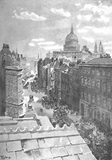 Aldersgate Street, 1891. Creator: William Luker.<br> Aldersgate Street, 1891. Creator: William Luker