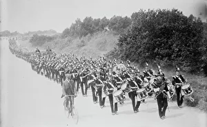 Army Camp Prints: Aldershot - recruits on practice hike, between c1910 and c1915. Creator: Bain News Service