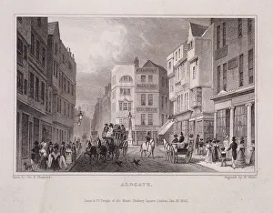 Wallis Prints: Aldgate High Street, London, 1830. Artist: W Wallis