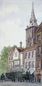 St Botolph Prints: Aldgate High Street, London, 1870. Artist: EA Phipson