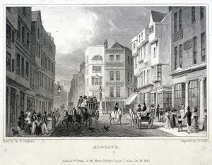 Wallis Prints: Aldgate, London, 1830. Artist: W Wallis