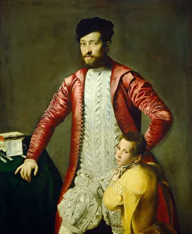 Images Dated 30th March 2021: Alessandro Alberti with a Page, possibly 1544 / 1545. Creator: Gian Paolo Pace
