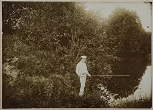 River Landscape Gallery: Alexander Blok Fishing. Shakhmatovo, 1894