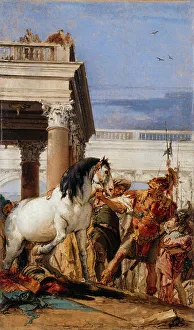 Tiepoli Giovanni Battista Prints: Alexander and Bucephalus, between 1757 and 1760. Creator: Giovanni Battista Tiepolo
