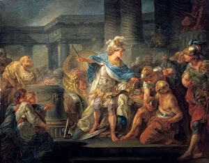 Person Gallery: Alexander Cuts the Gordian Knot, late 18th / early 19th century. Artist: Jean Simon Berthelemy