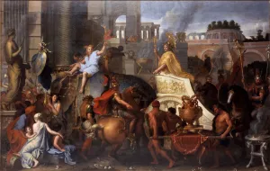 Le Brun Prints: Alexander Entering Babylon (The Triumph of Alexander the Great)