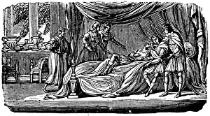 Conqueror Prints: Alexander the Great (356-323 BC) on his deathbed, 1830