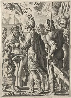 Phrygia Gallery: Alexander the Great Cutting the Gordian Knot, 17th century. Artist: Matham, Theodor (1589-?)