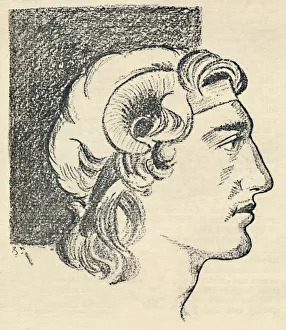 Alexander the Great (From an Old Greek Coin), 1936. Creator: Unknown