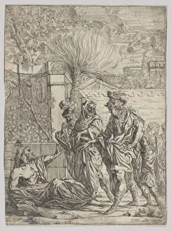 Cynicism Prints: Alexander the Great meeting Diogenes, ca. 1580-1640. Creator: Anon