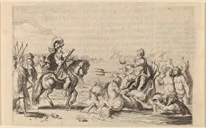 Hippocampi Prints: Alexander the Great and Neptune, 1634. Creator: Willem Basse