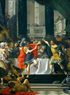 Alexander The Great King Of Macedonia Gallery: Alexander the Great Threatened by His Father, probably 1700 / 1705. Creator: Donato Creti