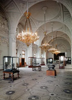 Display Case Gallery: The Alexander Hall in the Winter Palace in Saint Petersburg, 1839. Artist: Aleksandr Bryullov