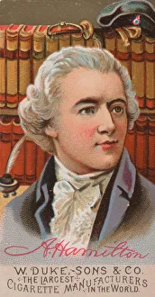 Hamilton Alexander Prints: Alexander Hamilton, from the series Great Americans (N76) for Duke brand cigarettes, 1888