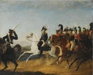 Emperor Alexander Prints: Alexander I of Russia accompanied by his staff. Artist: Anonymous