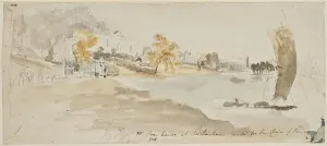 Martin Elias Prints: Alexander Pope's villa in Twickenham on the Thames, 1773. Creator: Elias Martin