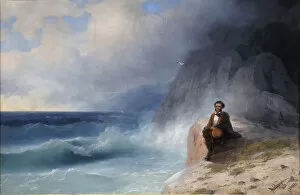 Sea Landscape Gallery: Alexander Pushkin on the Black Sea, 1868. Creator: Aivazovsky, Ivan Konstantinovich (1817-1900)