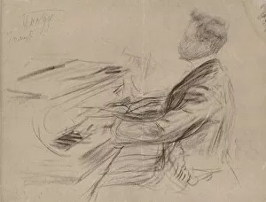 Russian National Library Collection: Alexander Scriabin (1872-1915) at the grand piano, 1909
