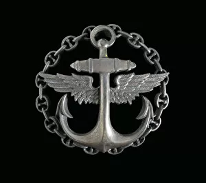 Anchor Gallery: Alexander de Seversky Navy Aero School badge. Creator: Unknown