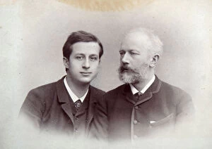 Images Dated 4th February 2010: Alexander Siloti, Russian pianist and conductor, and Peter Tchaikovsky, Russian composer, 1888