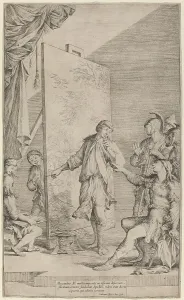 Rosa Salvator Prints: Alexander in the Studio of Apelles, c. 1662. Creator: Salvator Rosa