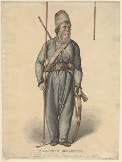 Alexander Zemlyanukhin, cossack of the Don Regiment, ca 1813. Artist: Anonymous Alexander Zemlyanukhin, cossack of the Don Regiment, ca 1813. Artist: Anonymous