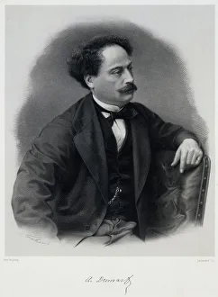Dumas Prints: Alexandre Dumas, fils (1824-1895), Mid of the 19th cen. Creator: Fuhr