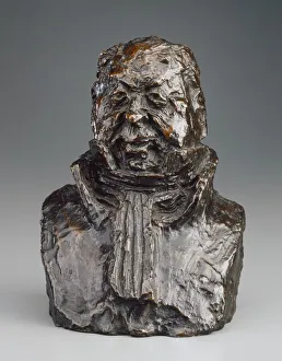 Neckscarf Prints: Alexandre Lecomte, model c. 1832 / 1835, cast 1929 / 1940. Creator: Honore Daumier