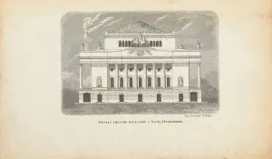 The Alexandrinsky Theatre in Saint Petersburg, Mid of the 19th century. Creator: Anonymous
