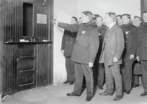 Alf. Plane -- teaching police to shoot, between c1910 and c1915. Creator: Bain News Service