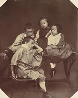 Antoine Franz Prints: Alfons, Eugen, Marie, and Hermine Antoine, 1850s-60s. Creator: Franz Antoine