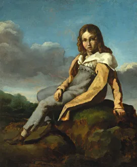 Gericault Theodore Prints: Alfred Dedreux (1810-1860) as a Child, ca. 1819-20. Creator: Theodore Gericault