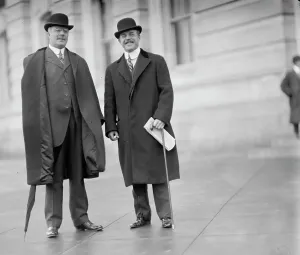 Alfred Gaither Allen, Rep. from Ohio, with Rep. Nick Longworth, 1912. Creator: Harris & Ewing. Alfred Gaither Allen, Rep. from Ohio, with Rep. Nick Longworth, 1912. Creator: Harris & Ewing