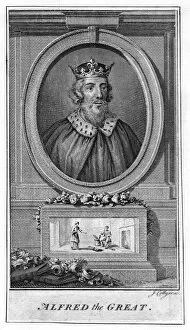 Aelfred Gallery: Alfred the Great, (18th century). Artist: J Collyer
