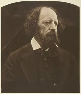Tennyson Alfred Lord Gallery: Alfred, Lord Tennyson, 1869, printed 1875. Creator: Julia Margaret Cameron
