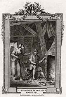 Alfred in the Neat-Herds Cottage, 1776. Artist: I Hall