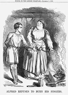 Alfred Ernest Albert Wettin Collection: Alfred Refuses to Burn His Fingers, 1862