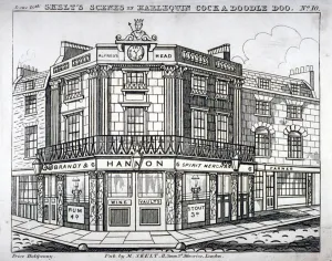 London Road Prints: Alfreds Head Inn, corner of Newington Causeway and London Road, Southwark, London, c1830
