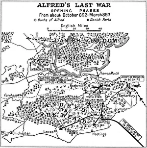 9th Century Prints: Alfreds Last War - Opening Phases. From about October 892-March 893, (1935)