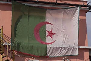 Sunny Collection: Algeria, Constantine, Algerian flag