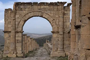 Algeria, Djemila, Cardo view