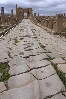 Cloudy Gallery: Algeria, Timgad, Cardo with cart tracks