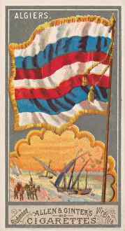 Algiers Gallery: Algiers, from the City Flags series (N6) for Allen & Ginter Cigarettes Brands, 1887