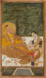 Bijapur Prints: Ali Adil Shah II of Bijapur with a Woman. Artist: Indian Art