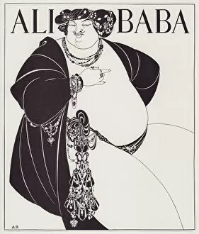 Aubrey Beardsley Collection: Ali Baba, Cover Design for a proposed edition of The Forty Thieves, 1897