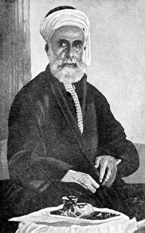 Arabia Prints: Ali bin Hussein (1879-1935), first King of Hejaz (Al-Hijaz), Saudi Arabia, 1922
