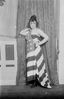 Silent Film Prints: Alice Brady [draped in Old Glory], between c1915 and c1920. Creator: Bain News Service
