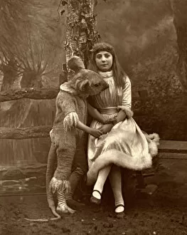 Barraud Gallery: Alice and the dormouse, 1887. Artist: Ernest Barraud