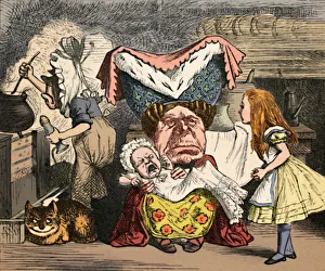 Crying Collection: Alice, the Duchess, and the Baby, 1889. Artist: John Tenniel