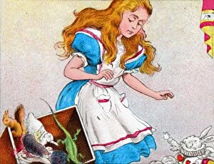 Tenniel Gallery: Alice was growing larger again, c1900